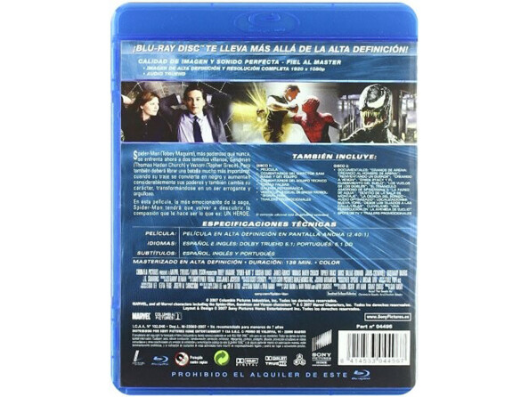 Spider-Man 3 Blu-ray – Sony Pictures