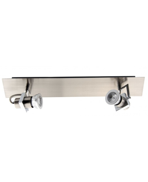 Plafón de diseño en aluminio con 2 focos LED GU10
