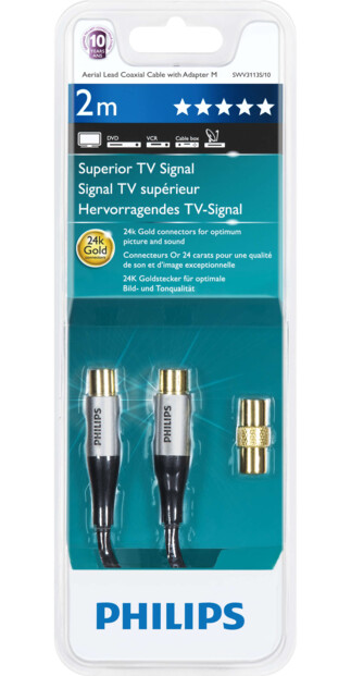 Cable coaxial macho/macjp HD 2m Philips SWV3113S