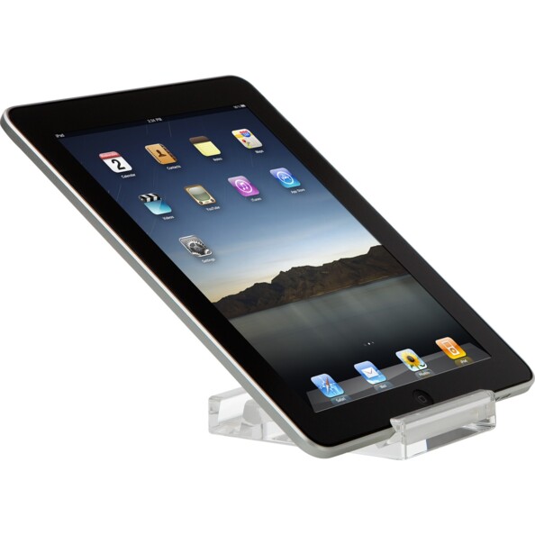Support tablette et smartphone en plexiglass - Transparent