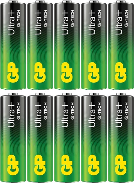10 pilas alcalinas AA (LR6) Ultra+ 1,5V