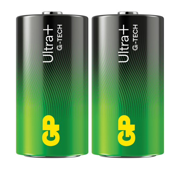2 pilas alcalinas tipo C (LR14) Ultra Plus