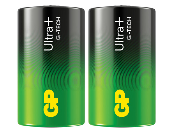 2 pilas alcalinas tipo D (LR20) Ultra+ 1,5 V