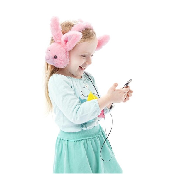 Auriculares para niños Animalz – Conejito rosa