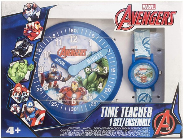 Reloj analógico Marvel Avengers para aprender a leer la hora