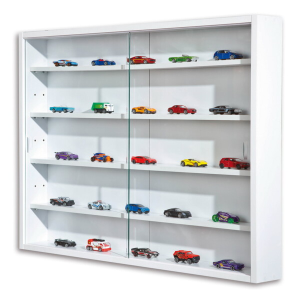 Vitrina mural Compilati para miniaturas y objetos de colección – Blanca