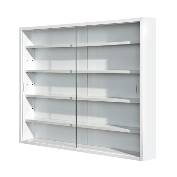 Vitrina mural Compilati para miniaturas y objetos de colección – Blanca