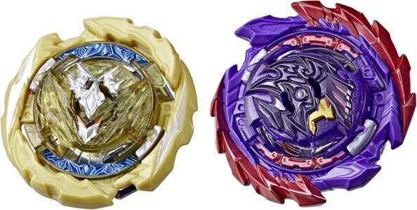 2 peonzas Beyblade Burst Quad Drive - Berserk Balderov B7 VS Cyclone Belfyre B7
