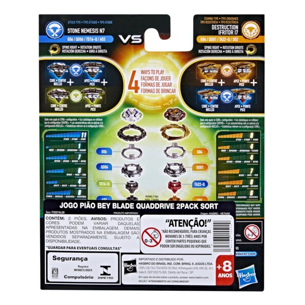 Peonzas Beyblade I7 vs N7: personaliza tus batallas