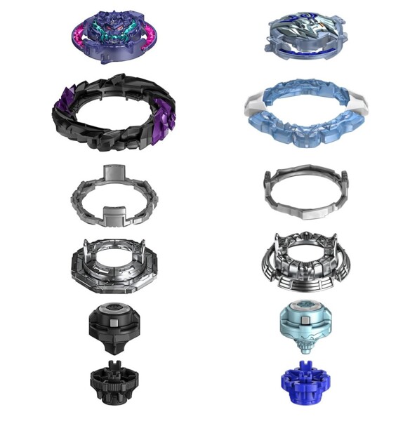 2 peonzas Beyblade Burst Quad Drive - Stone Baldero B7 VS Roar Balkesh B7