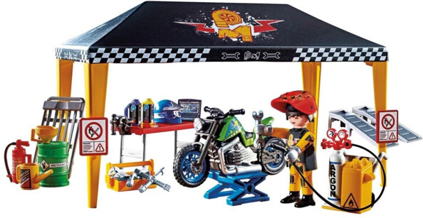 Taller mecánico para motos – Playmobil Stuntshow