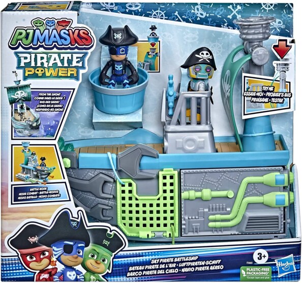 Barco pirata del aire con dos figuras PJ Masks