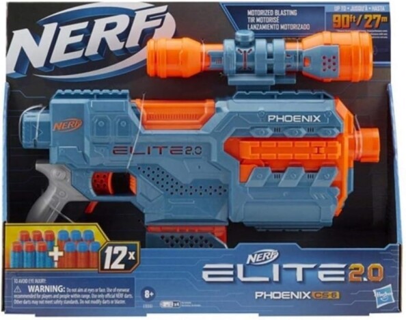 Lanzador motorizado Nerf Elite 2.0 CS-16 con 12 dardos