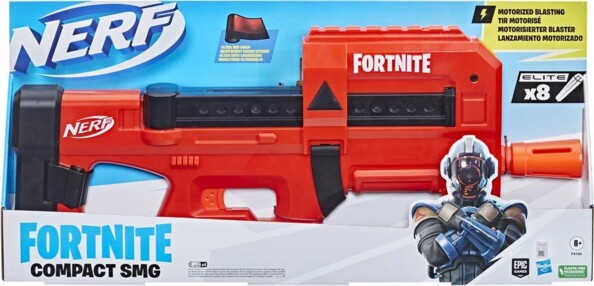 Lanzador Nerf Elite motorizado Fortnite Compact SMG