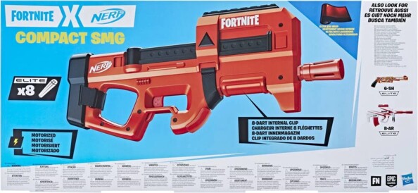 Lanzador Nerf Elite motorizado Fortnite Compact SMG