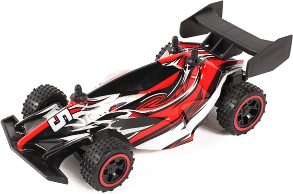 Buggy a control remoto con rampa y accesorios – Jumpin’ Buggy (Azul o Rojo)