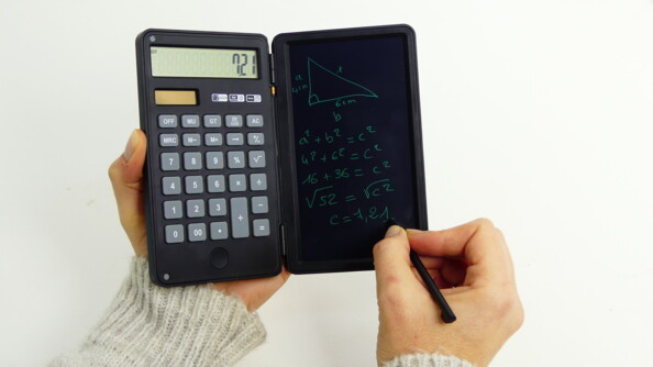 Calculadora con pizarra mágica para estudio y uso diario