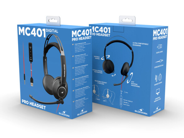 Microauriculares MC401 con conexión USB y jack