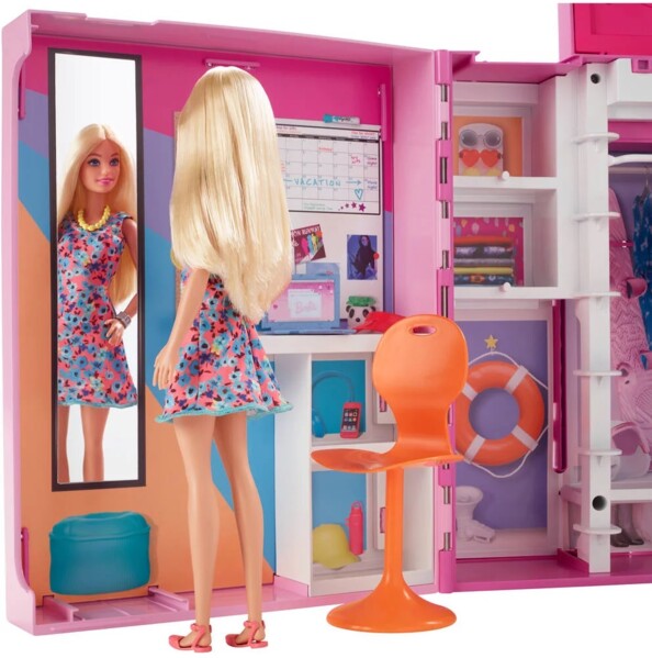 Set Armario Deluxe de Barbie con muñeca y 30 conjuntos