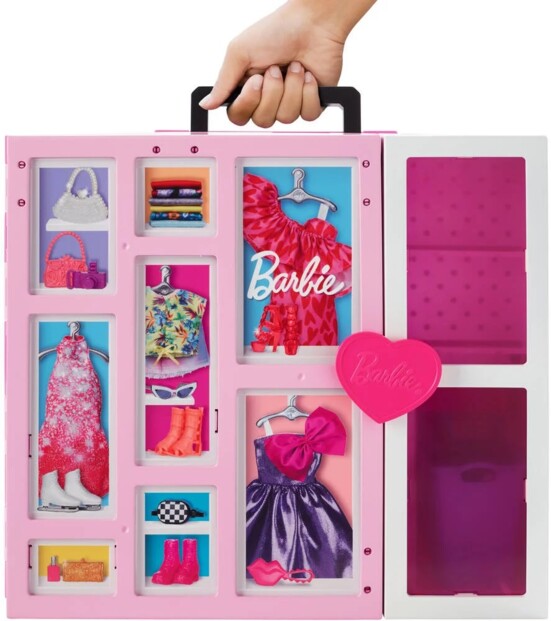 Set Armario Deluxe de Barbie con muñeca y 30 conjuntos