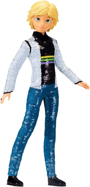 Muñeco articulado Adrien que se transforma en Cat Noir de Miraculous