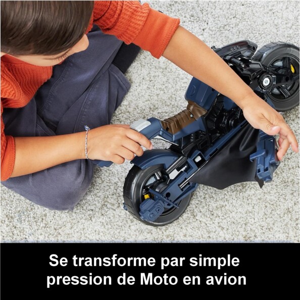 Moto de Batman Batcyle transformable en Batplane