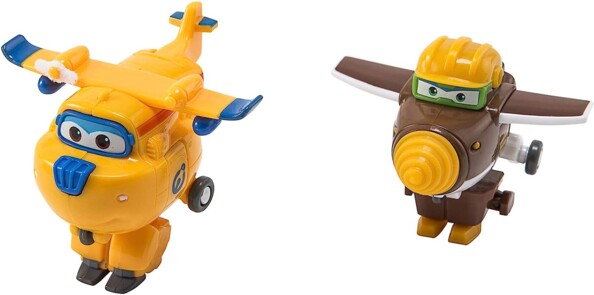 Excavadora y taladradora Super Wings con Todd y Donnie