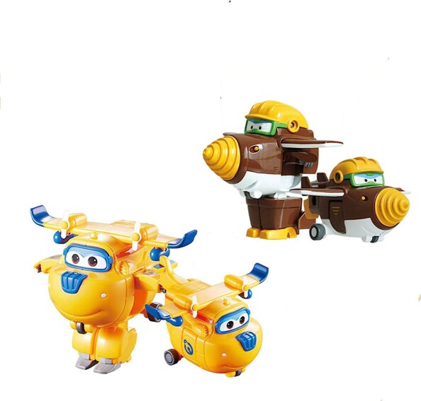 Excavadora y taladradora Super Wings con Todd y Donnie