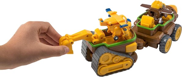 Excavadora y taladradora Super Wings con Todd y Donnie