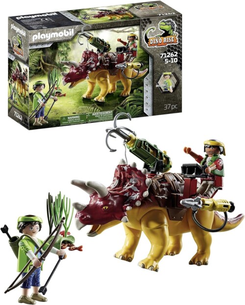 Playmobil Dino Rise: Triceratops y soldados