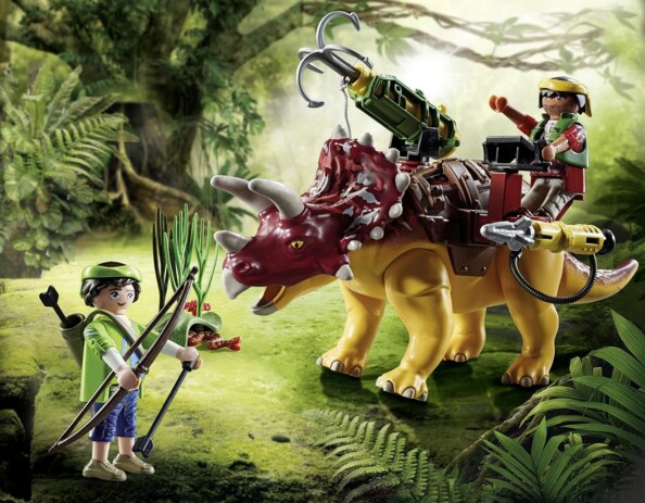 Playmobil Dino Rise: Triceratops y soldados