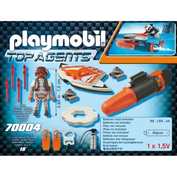Propulsor submarino con motor Playmobil Top Agents