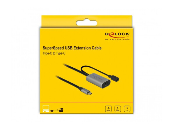 Extensión USB-C 3.1 activa 5 m: conexión a larga distancia