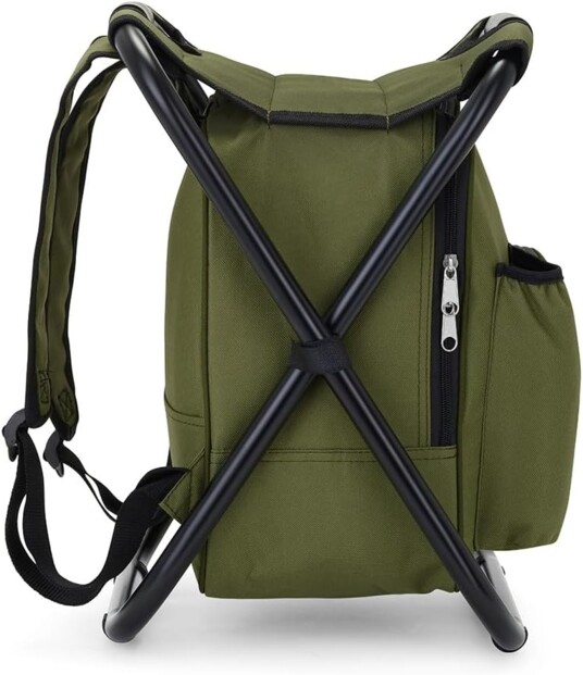 Mochila nevera con silla Livoo SEP140 verde para actividades al aire libre