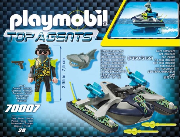 Scooter acuático S.H.A.R.K Team colección Playmobil Top Agents