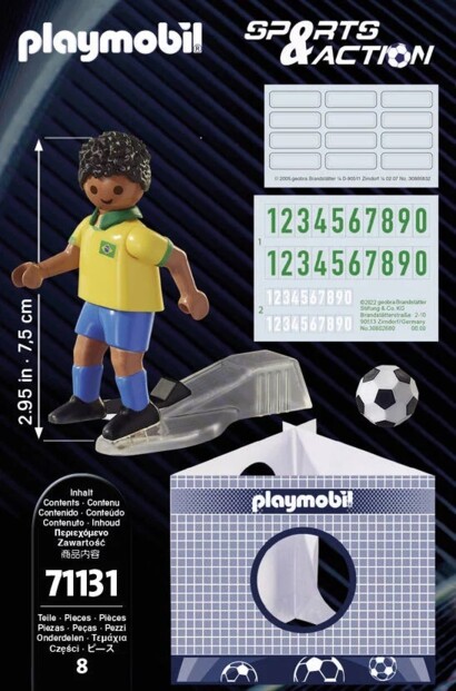 Playmobil Sports & Action : Jugador de fútbol - Brasileño