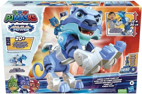 Super gato de combate motorizado de los Pijamasques con efectos sonoros y lumino