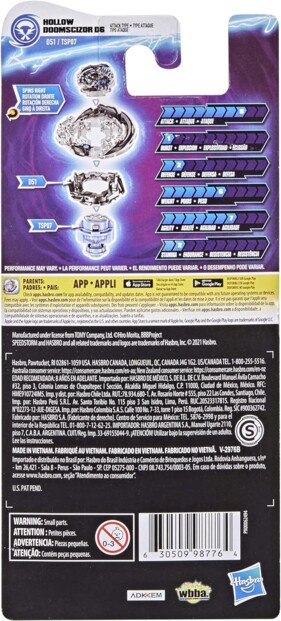 Peonza Beyblade Burst Surge Speedstorm modelo Hollow Doomscizor D6