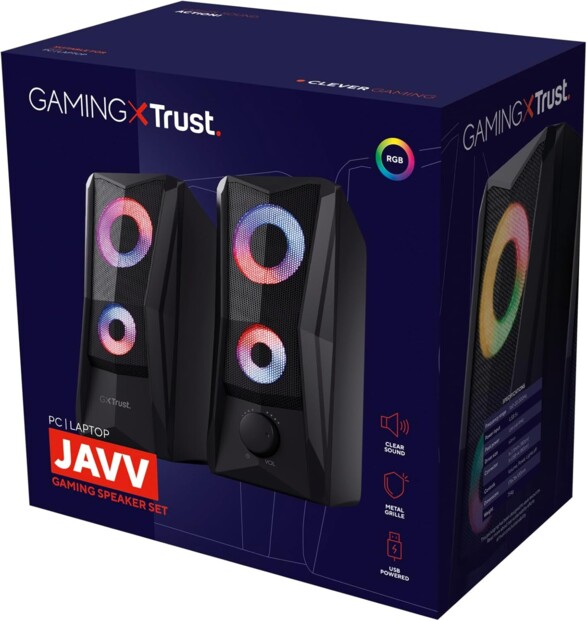 Altavoces gaming para PC Javv RGB 12 W