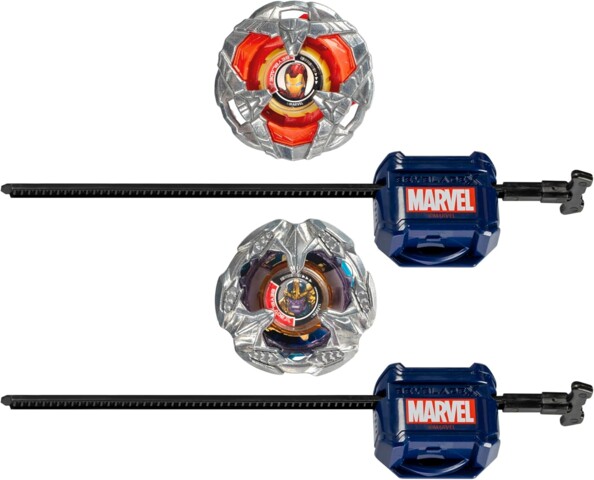 Peonzas Beyblade Iron Man vs Thanos: duelo épico
