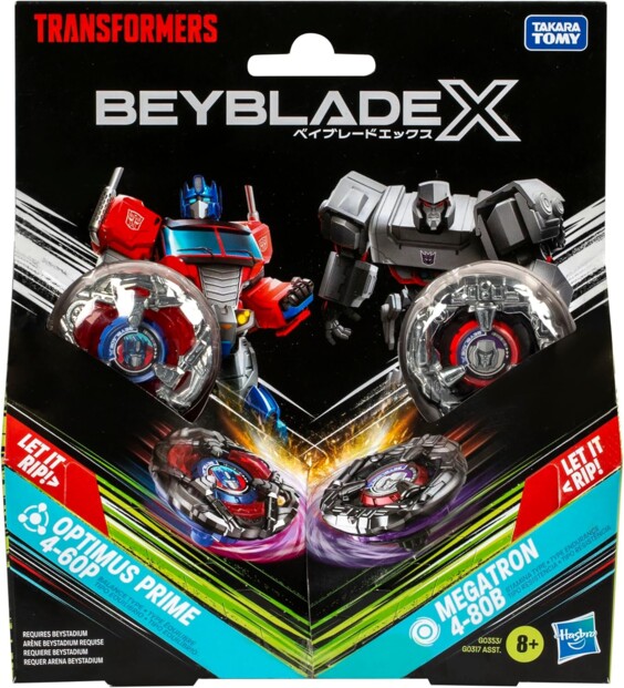 Peonzas Beyblade Optimus Prime & Megatron: duelo legendario