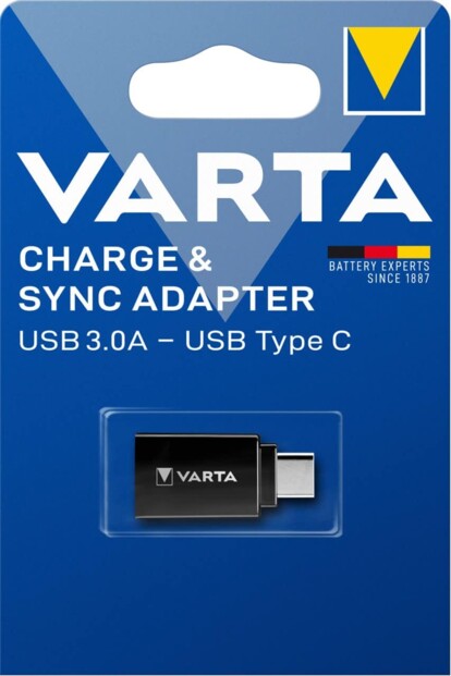 Adaptador Varta 57946 USB A a USB C para carga y sincronización