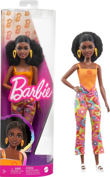 Barbie Fashionistas - Cabello rizado negro y look lleno de color