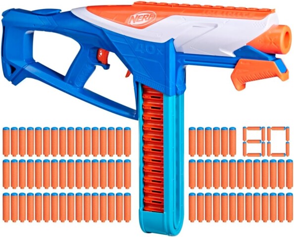 Bláster Nerf N Series Infinite con 80 dardos para batallas intensas