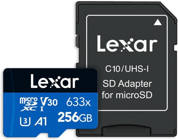 Tarjeta microSD Lexar 256 GB: almacenamiento y velocidad