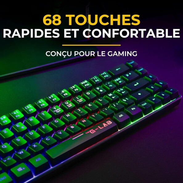 Teclado inalámbrico para gaming The G-Lab Keyz Hydrogen WL