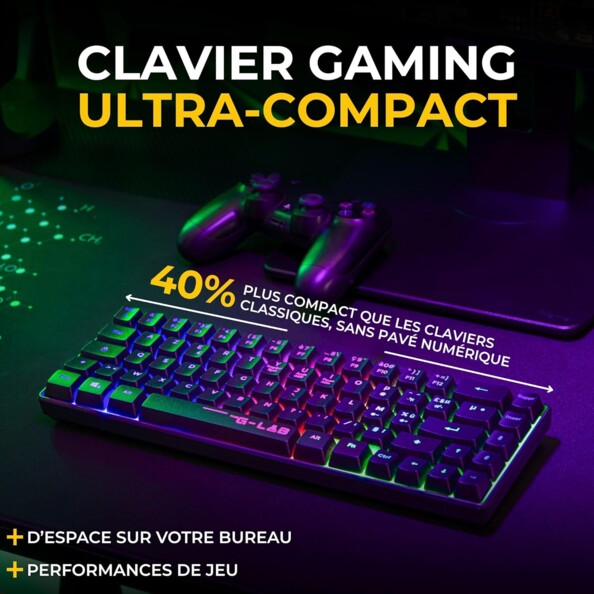 Teclado inalámbrico para gaming The G-Lab Keyz Hydrogen WL