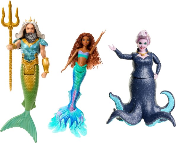 Disney – Set de La Sirenita : Ariel, Rey Tritón & Úrsula – Figuras