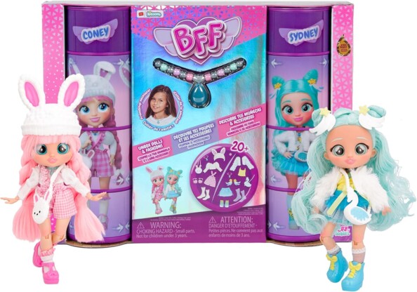 Pack de 2 muñecas BFF de moda para coleccionar: Coney y Sydney