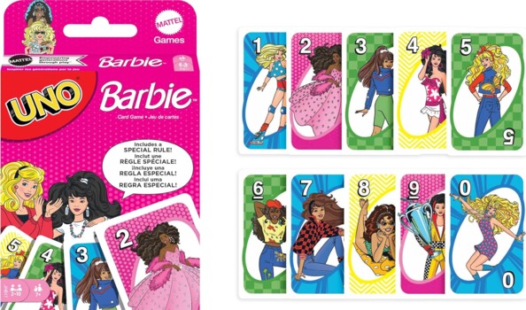 Juego de cartas UNO Barbie para 2 a 10 jugadores